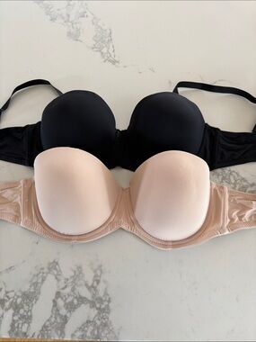 Delta Burke Convertible Strapless Bandeau - Black & Nude